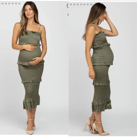 olive green dress